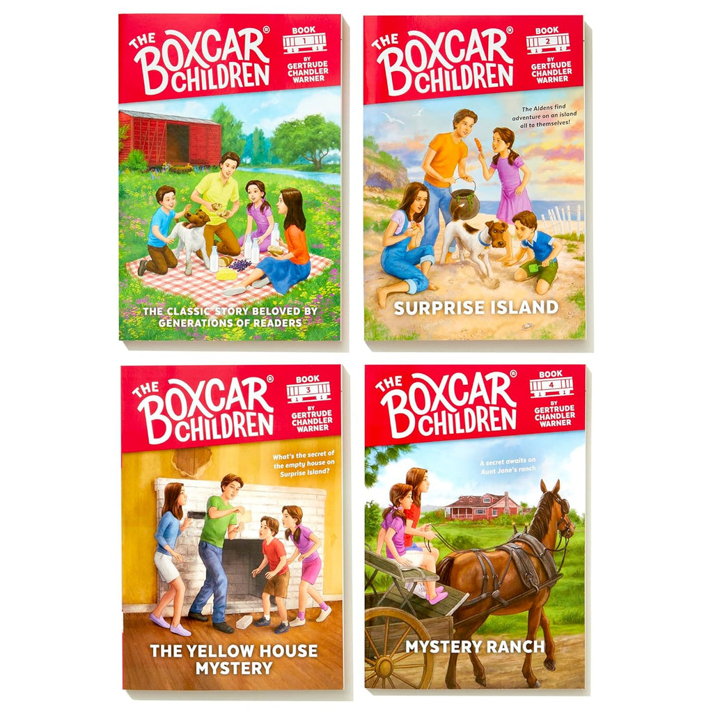 The Boxcar Children Mysteries Boxed Set 1-4: The Boxcar Children; Surprise Island; The Yellow House; Mystery Ranch
