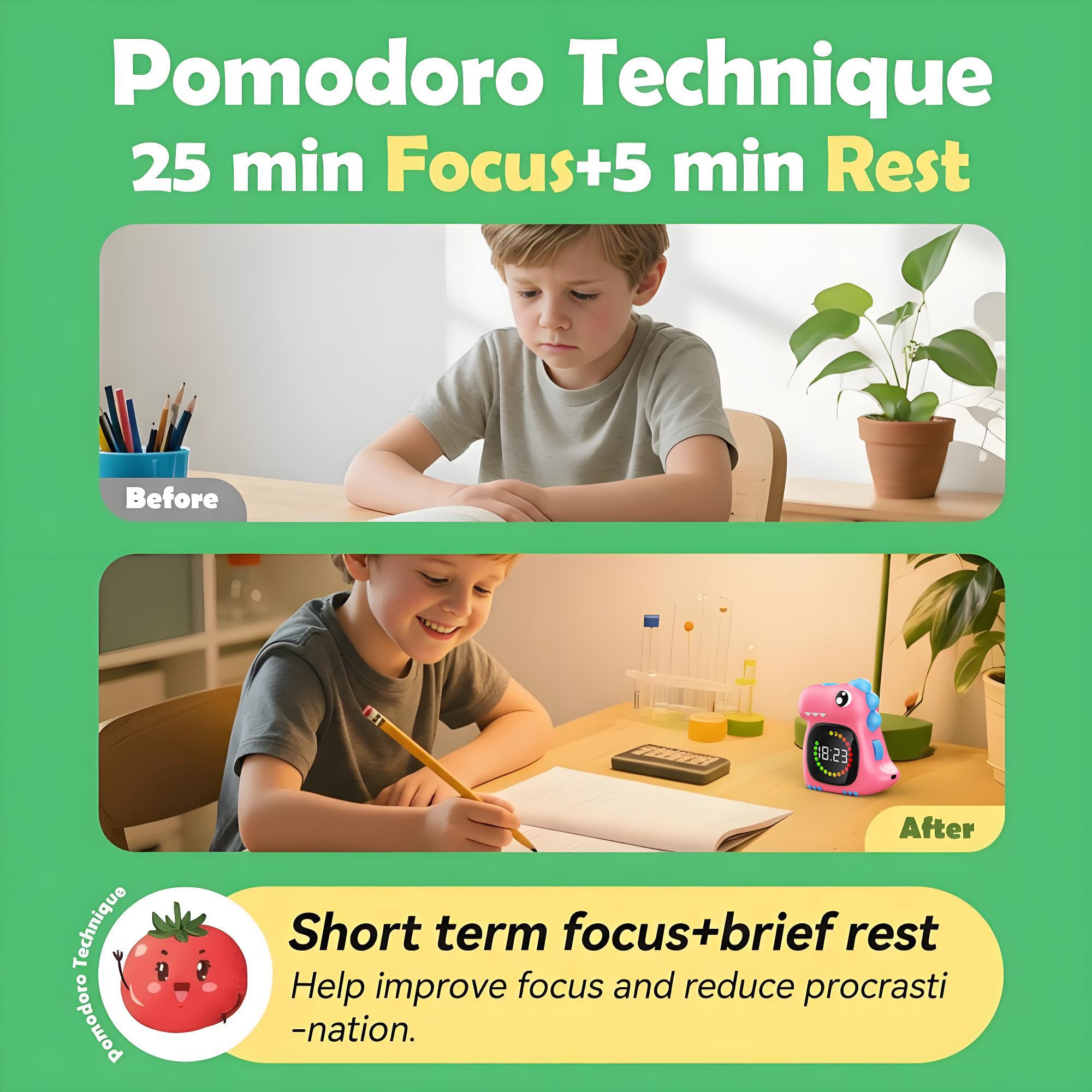 Visual Timer for Kids 99 Minute Digital Cute Kids Visual Timer Classroom Timer for Home School Study Teaching Time Management Countdown Timer