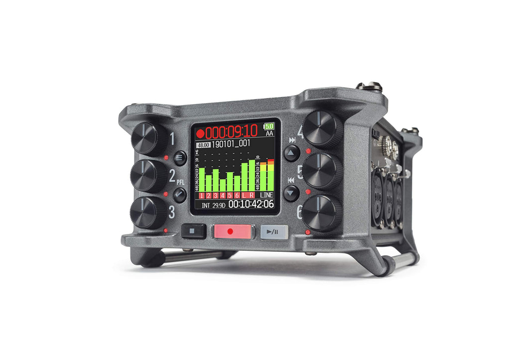 Zoom F6 Professional Field Recorder/Mixer for Filmmakers & Musicians with 6 XLR Inputs, Pro Quality Preamps, 32-Bit Float, Timecode, Battery Power, with Wireless Control