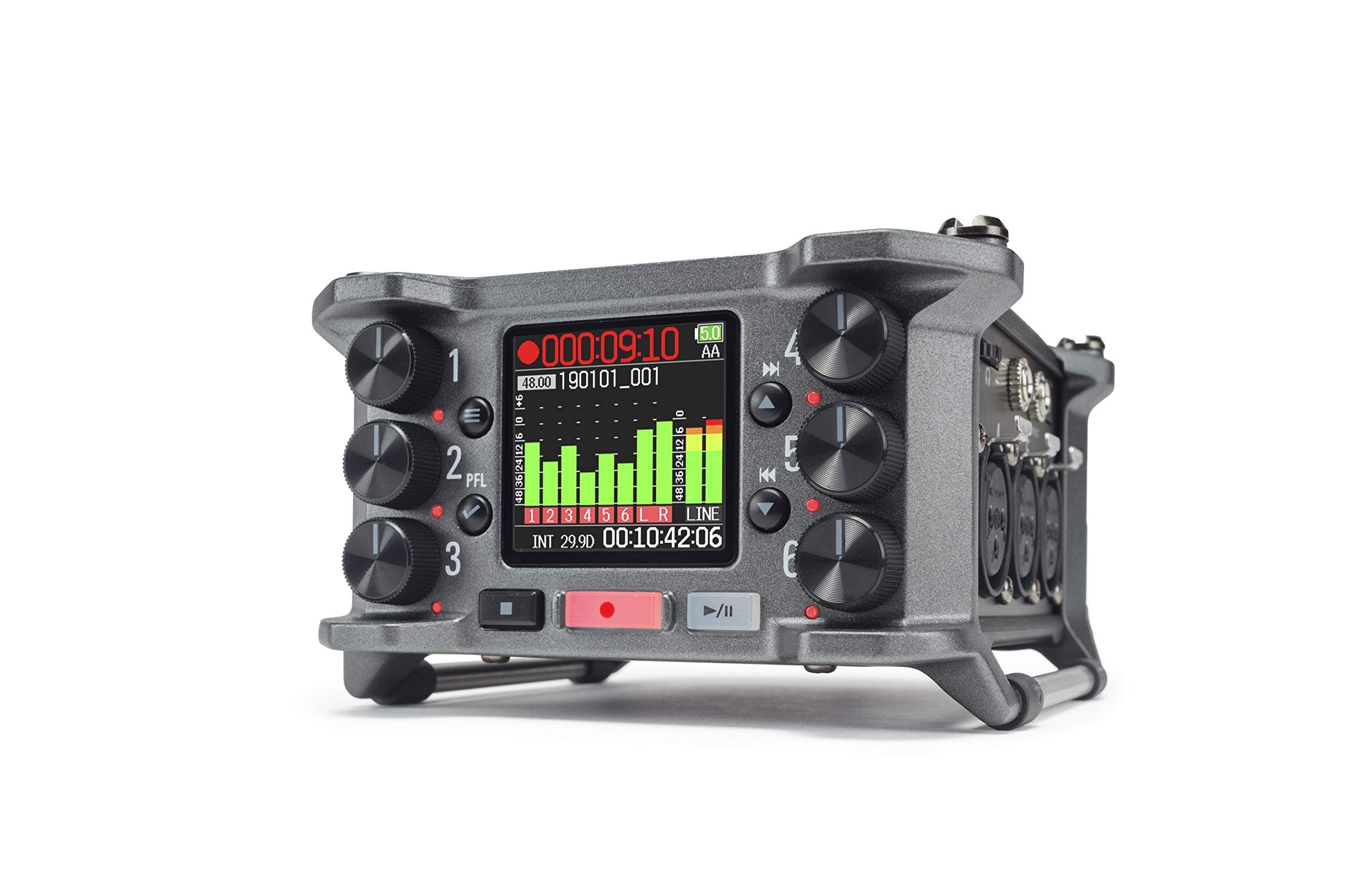 Zoom F6 Professional Field Recorder/Mixer for Filmmakers & Musicians with 6 XLR Inputs, Pro Quality Preamps, 32-Bit Float, Timecode, Battery Power, with Wireless Control