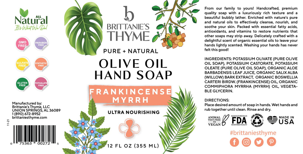 Brittanie’s Pure Castile Liquid Soap Refill, Bergamot Lime, 12 Ounce | Dish Soap, Hair & Body, Home, Gentle and Pure, Made with Natural Luxurious Oils, Vegan & Gluten Free Non-GMO