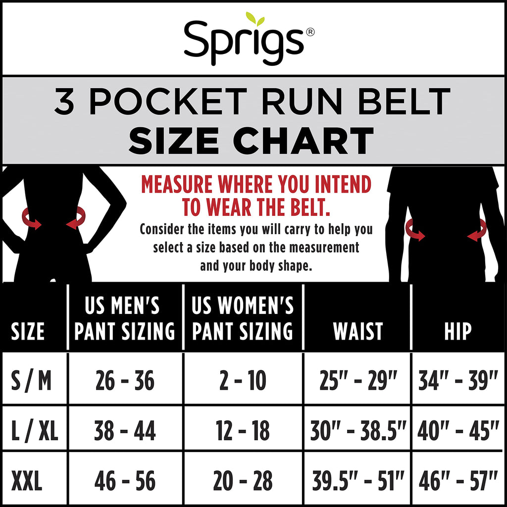3 Pocket Adjustable Running Belt Waist Pack, Fanny Pack For Working Out With Sweat Resistant Backing, Holds All iPhone Models (Black/Black, X-Small)