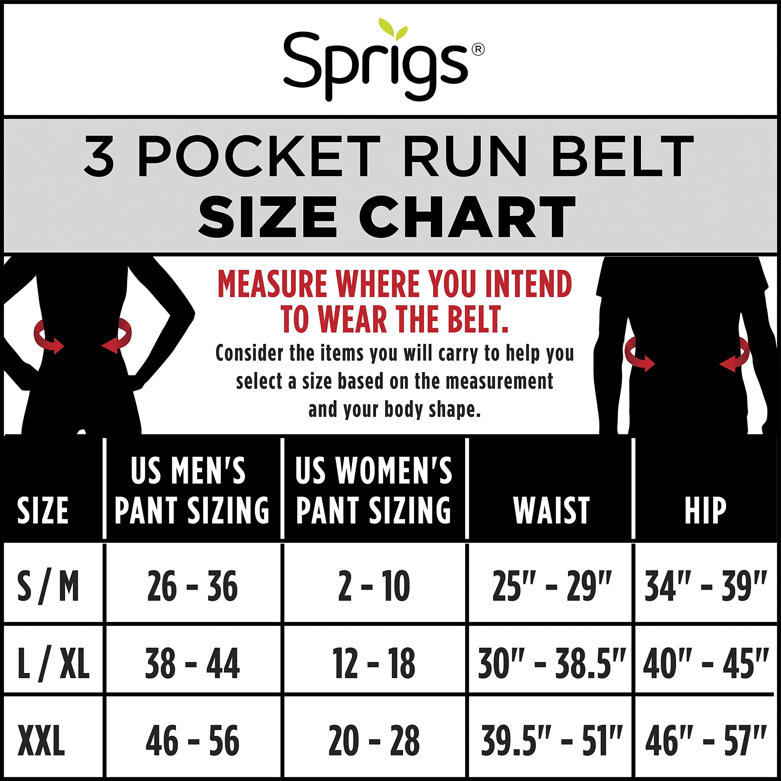 3 Pocket Adjustable Running Belt Waist Pack, Fanny Pack For Working Out With Sweat Resistant Backing, Holds All iPhone Models (Black/Black, X-Small)