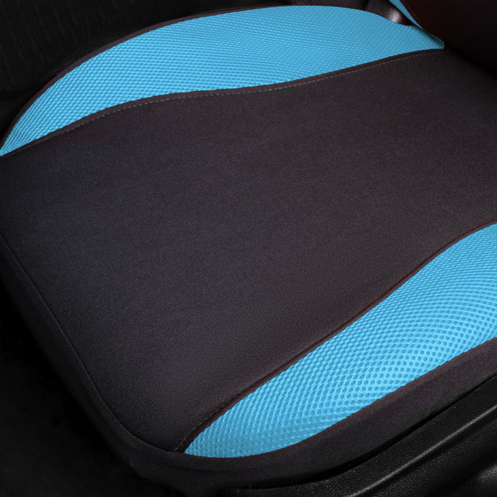 Flying Banner Butterfly car seat Covers ful Set Fashion Universal Lady Woman Female Rear Bench Split Colorized (2 Fronts, Mint Blue)
