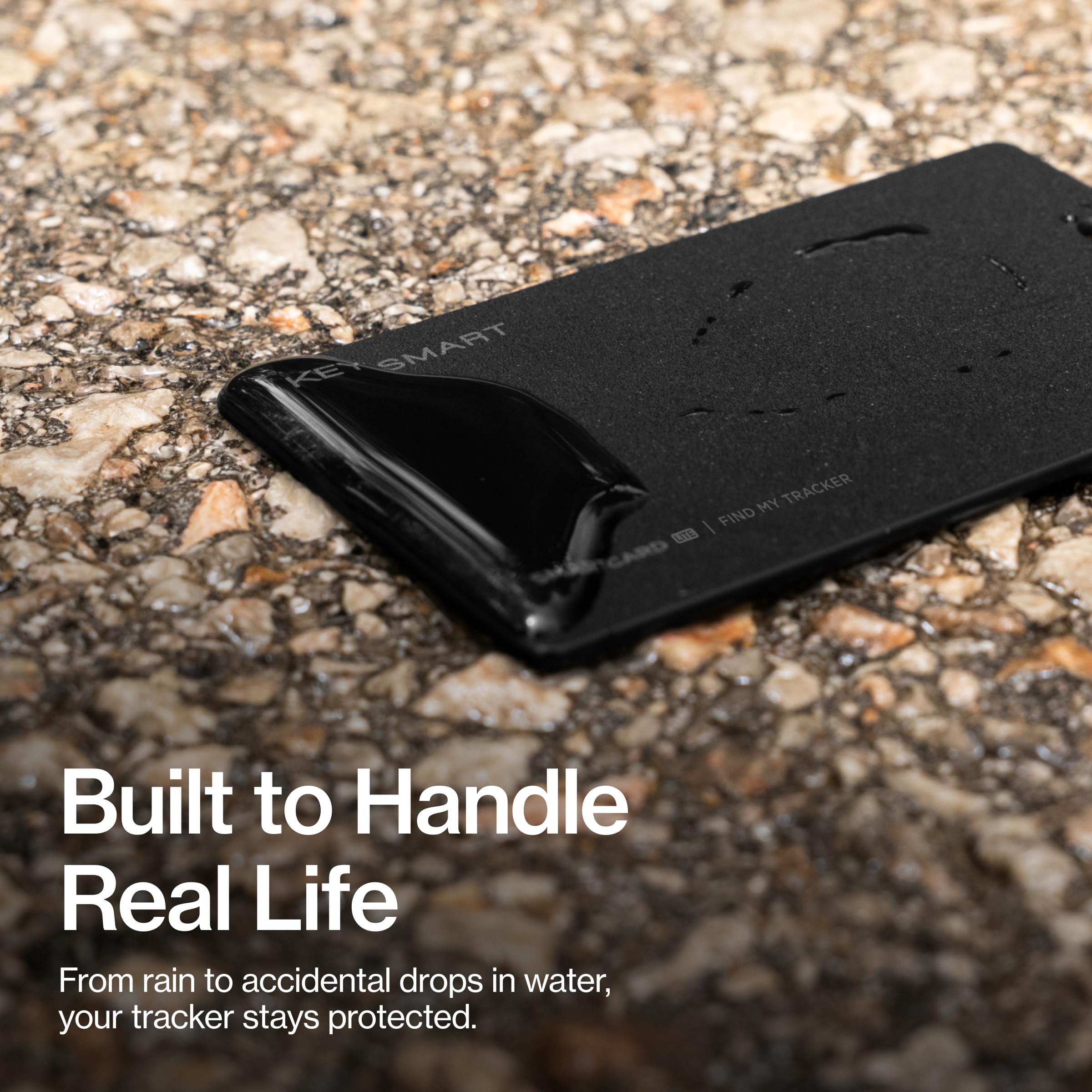 KeySmart SmartCard Lite Wallet Tracker Card, Compatible with Apple Find My App, Non-Rechargeable 2 Years Battery, Thin GPS Item Finder for Luggage Tag, Smart Bluetooth Tracking, Waterproof - 1 Pack