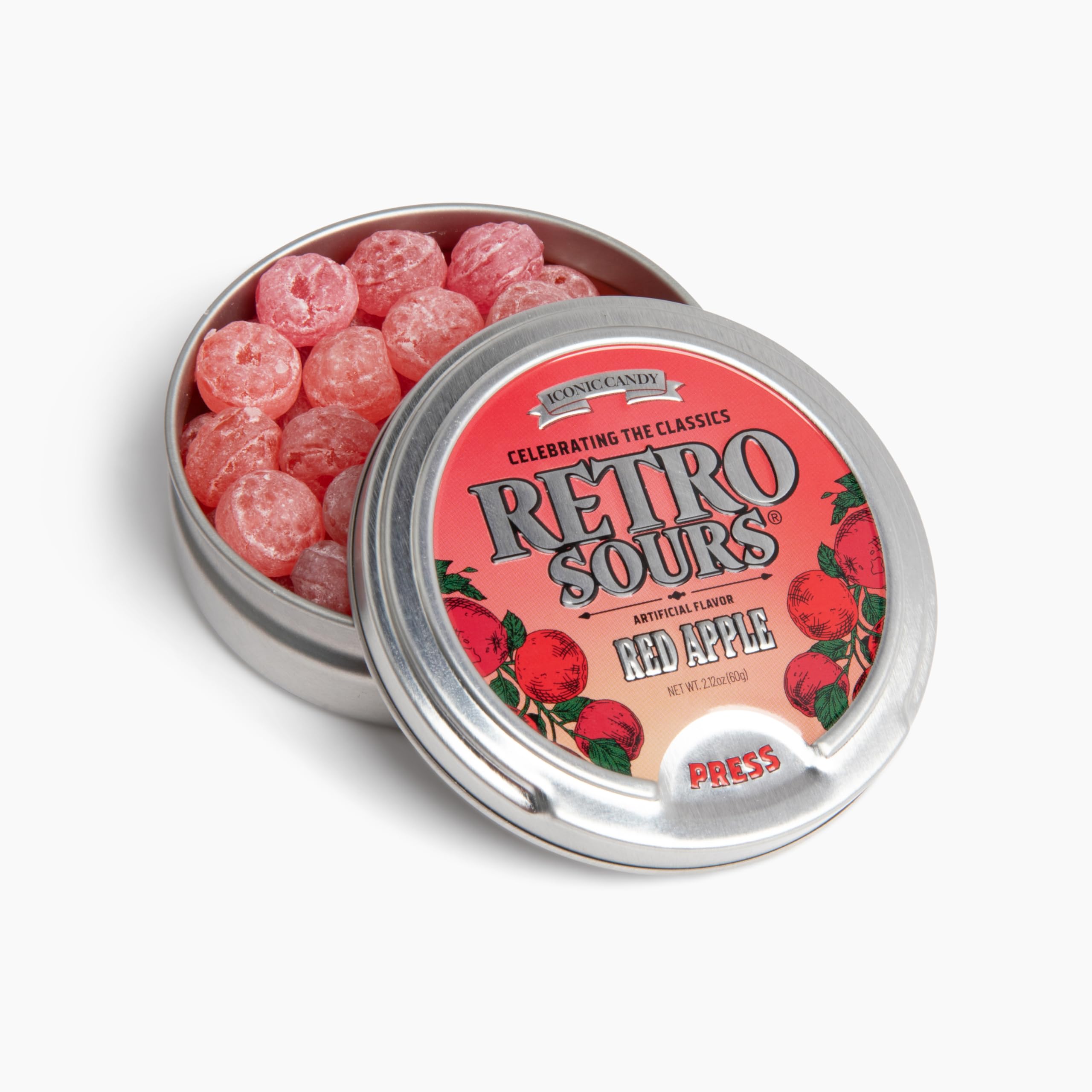 Retro Sours | Hard Tangy Candy | Brought To You By Iconic Candy (1, Red Apple)