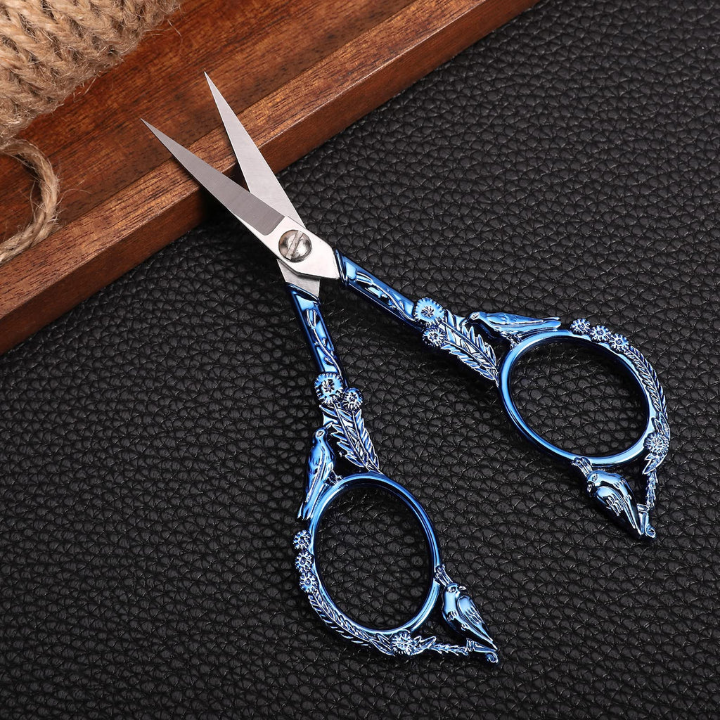 YOUGUOM Small Craft Scissors, Little Travel Sharp Embroidery Scissors All Purpose, Straight Tips Mini Sewing Shears, Precision Detail Thread Cutting Snips