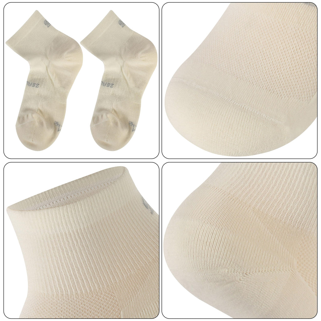 No Show Athletic Socks, ZEALWOOD 3 Pairs Merino Wool Ultra-Light Running Tennis Golf Socks for Men Women