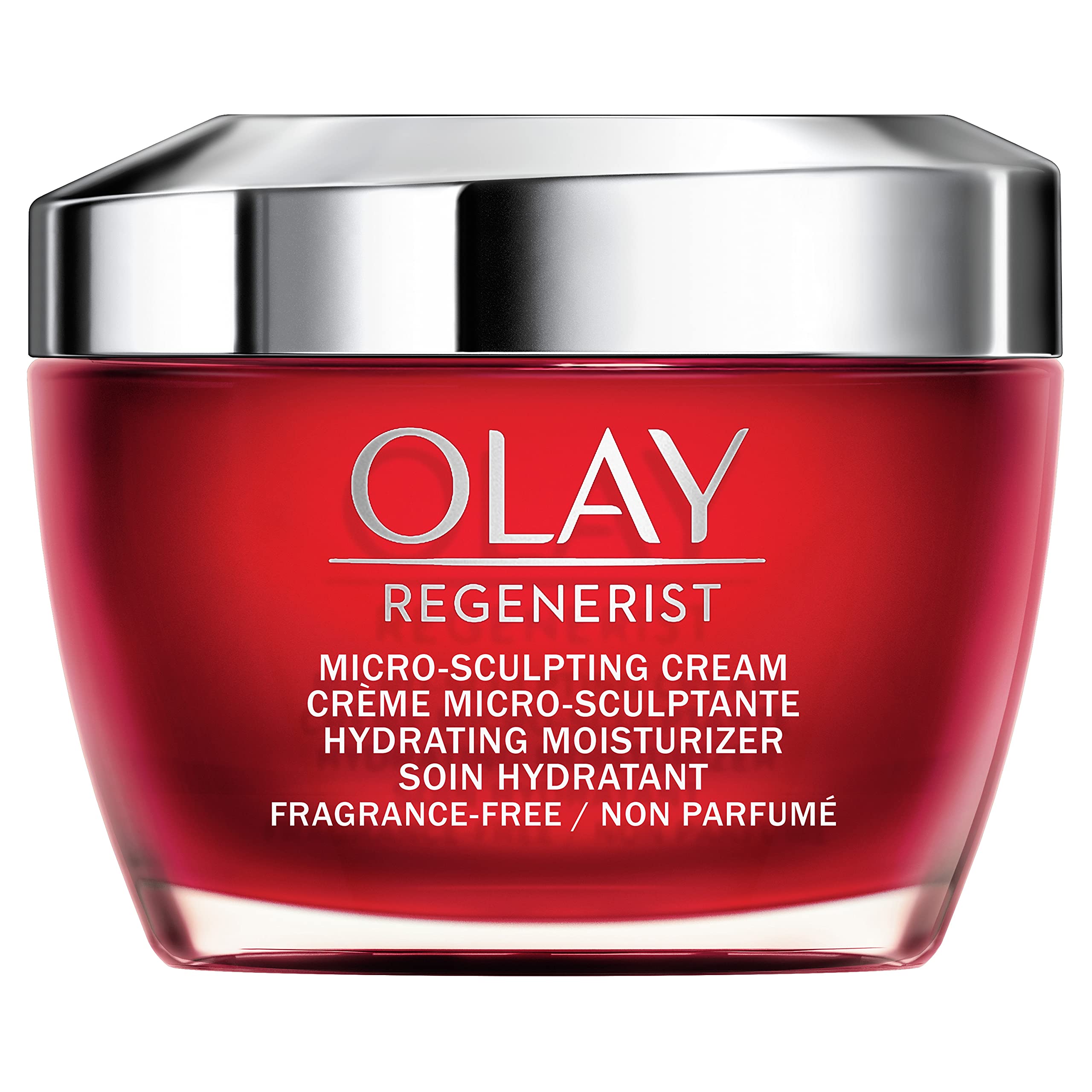 Olay Face Moisturizer, Regenerist Micro-Sculpting Cream for Women, Fragrance-Free - Anti-Aging, Anti-Wrinkle, Firming Skin Care - Triple Collagen Cream, Peptide, Hyaluronic Acid, Niacinamide, 1.7oz