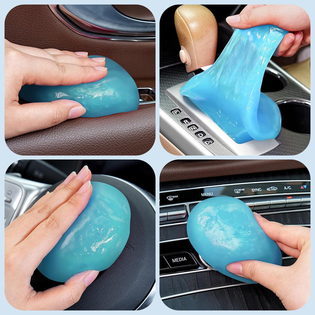 TeSabMi Car Cleaning Gel Car Cleaning Putty Car Putty Car Interior Cleaner Car Slime Car Detailing Kit Car Accessories Gifts for Men Women Stocking Stuffers Red