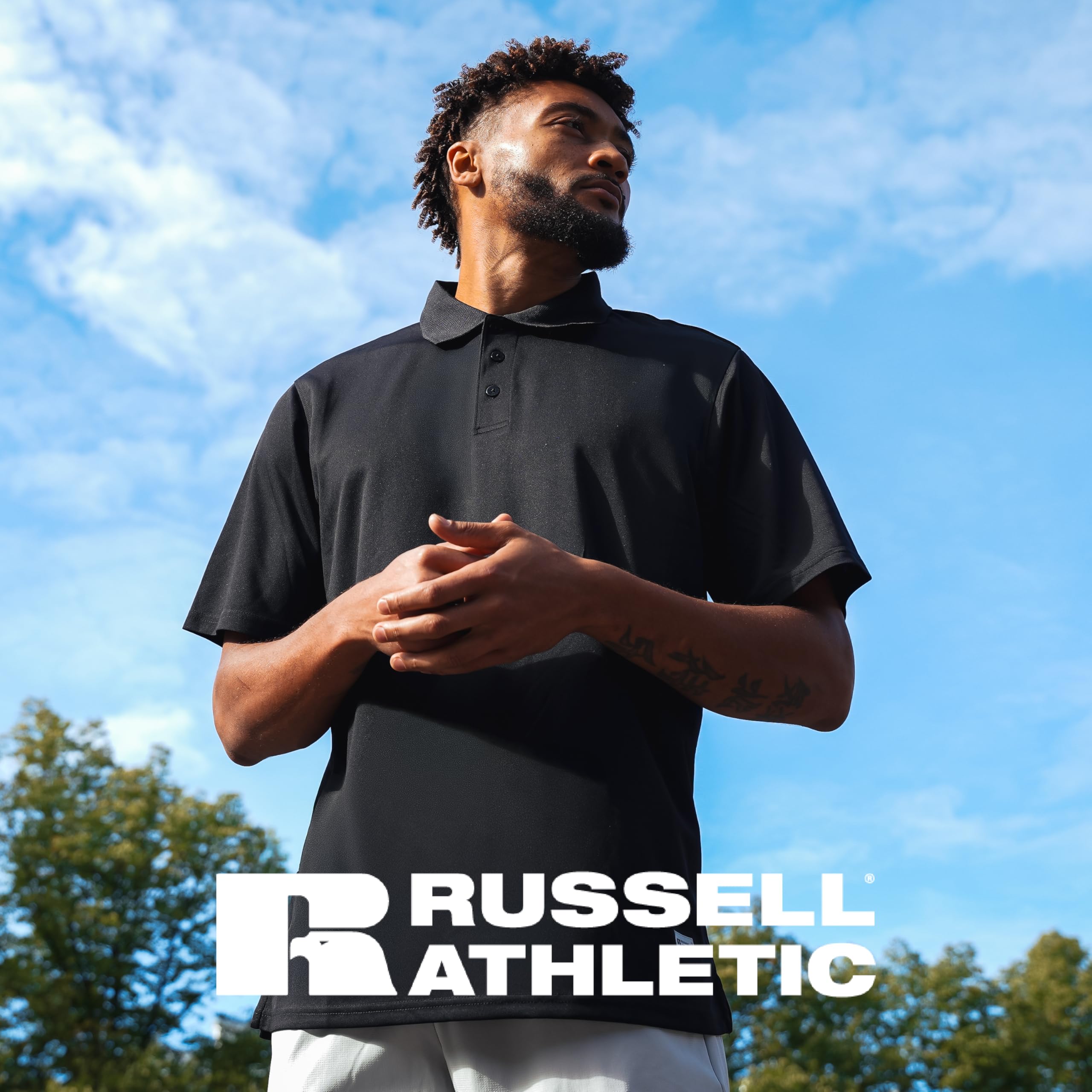 Russell Athletic Mens Dri-Power Performance Polo | Premium Dri-fit Polo Shirt for Men