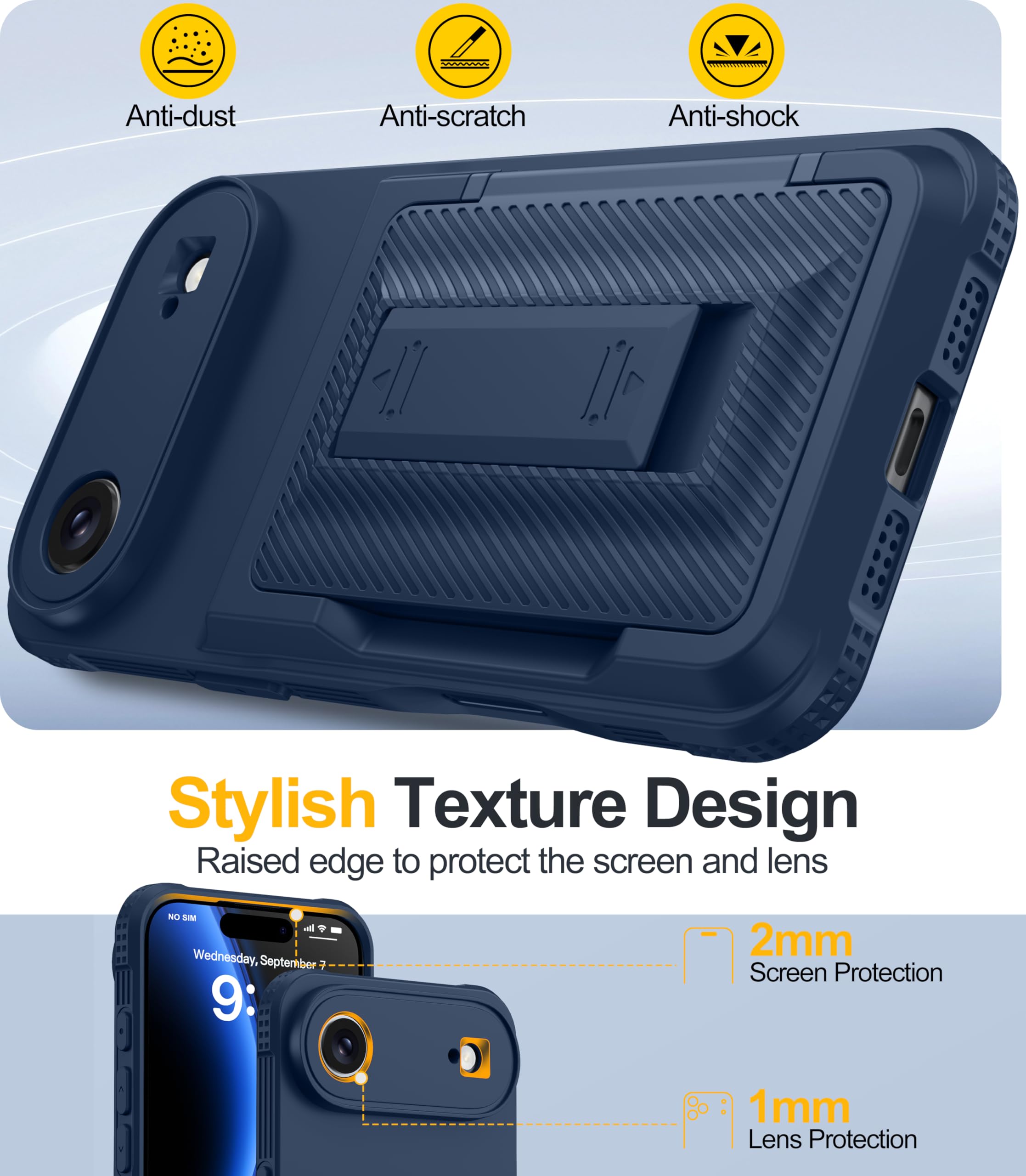 Oneagle Wallet for iPhone 16 Pro Max Case with Card Holder (4-5 Cards) [RFID Blocking] [Privacy Screen Protector] Full Camera Protection & Kickstand, 15FT Shockproof Phone Case for iPhone 16 Pro Max