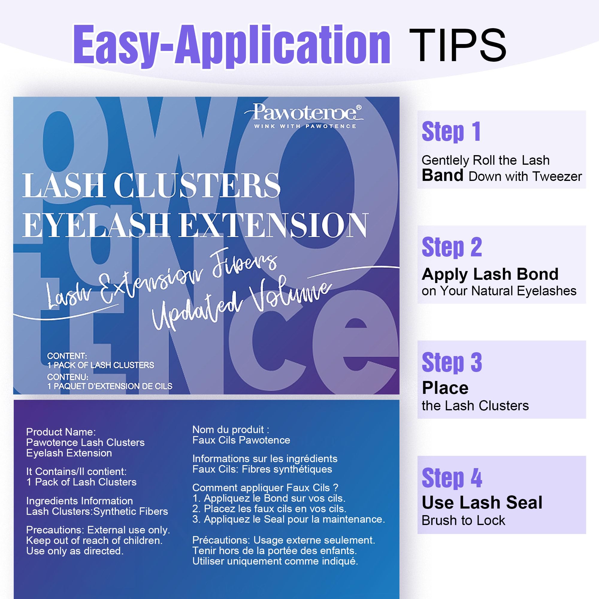 Pawotence Lash Extension Kit DIY 280pcs Individual Lash Clusters Kit 20D&30D Natural 9-15mm Cluster Eyelash Extensions Kit with Lash Bond and Seal, Tweezers for Self Use (20D&30D, 0.07D, 9-15mm, Kit)
