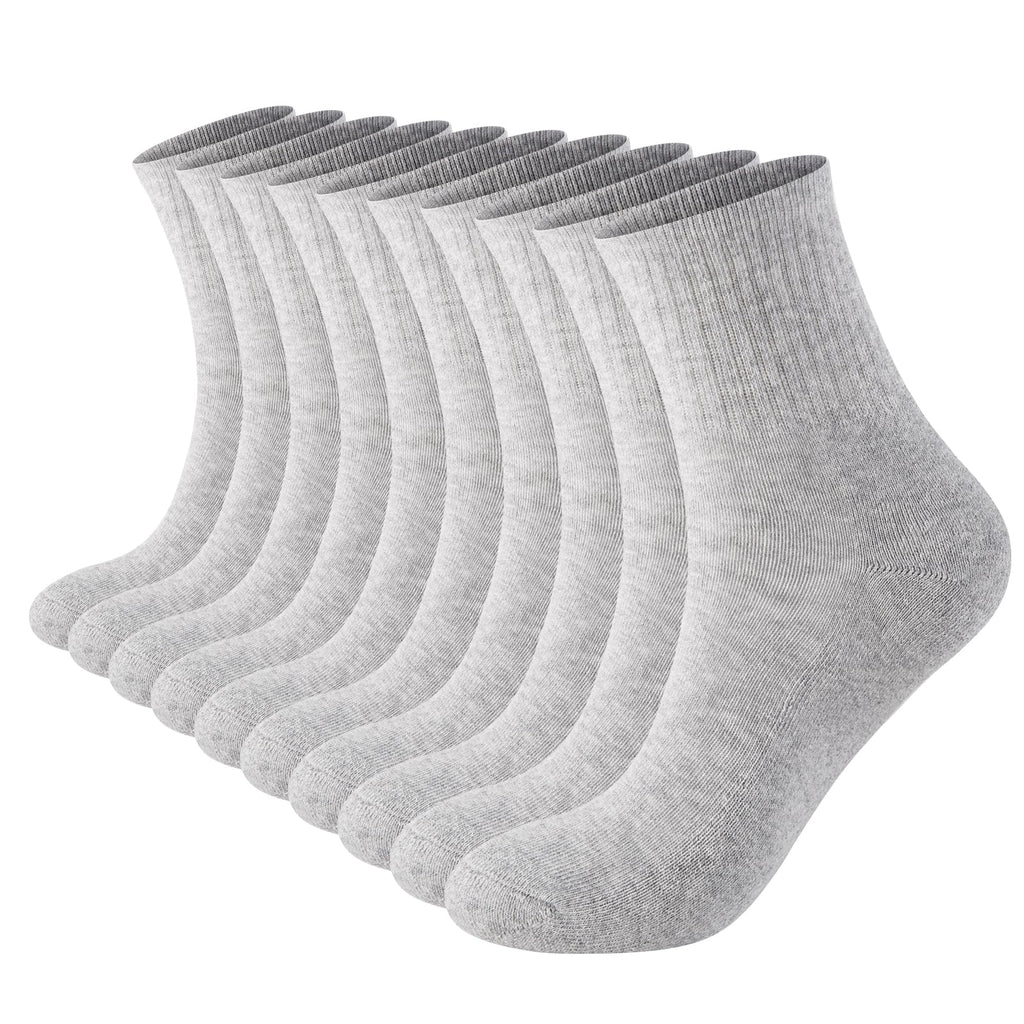 Monxiery Womens Cotton Cushioned Ankle Socks, Athletic Quarter Mini Crew Socks.