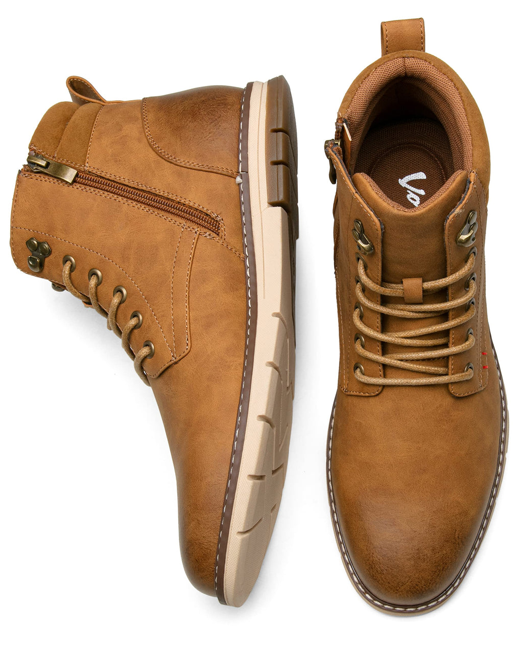 Vostey Boots for Men Casual Dress Shoes Fashion Waterproof Men's Motorcycle Boots