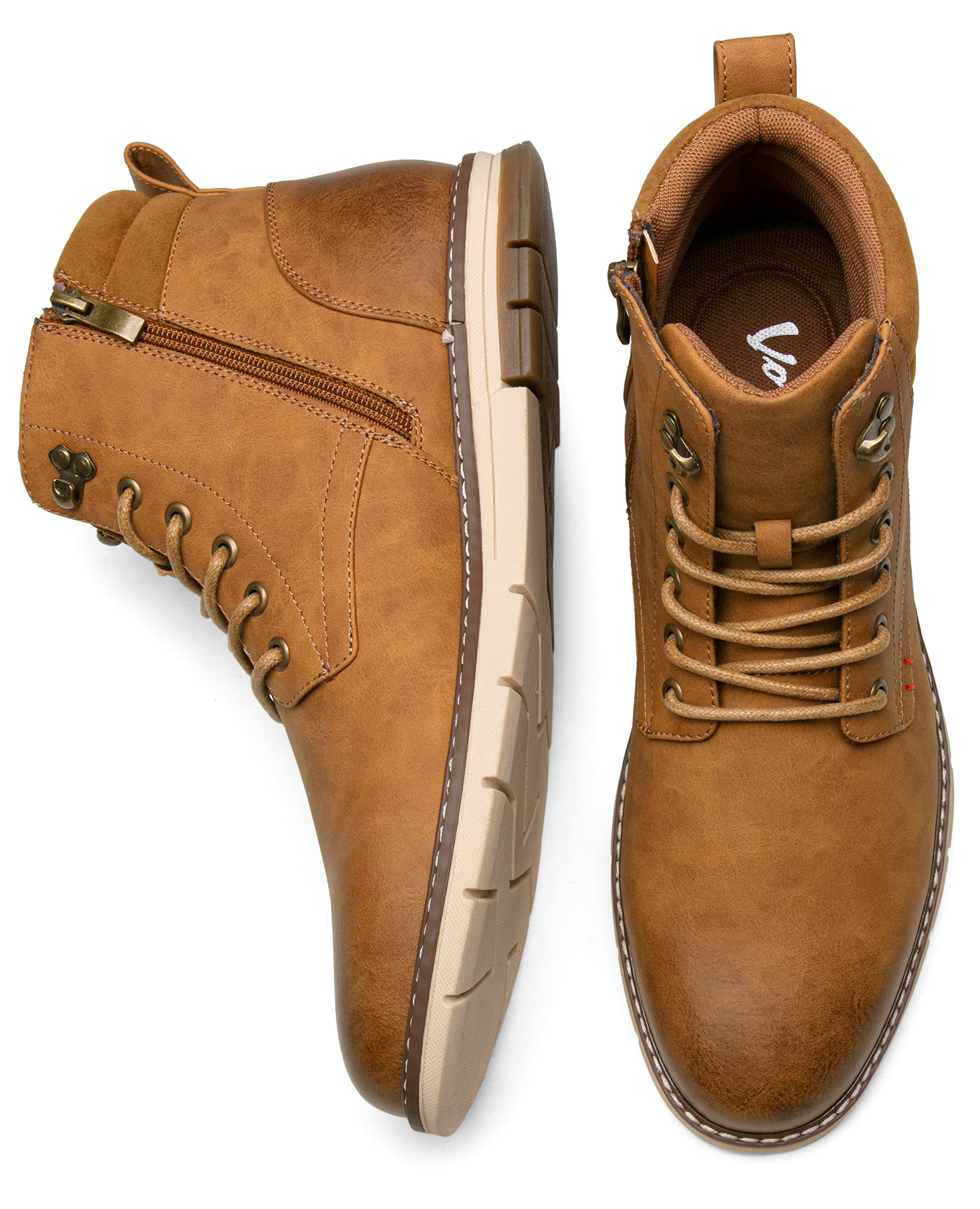 Vostey Boots for Men Casual Dress Shoes Fashion Waterproof Men's Motorcycle Boots