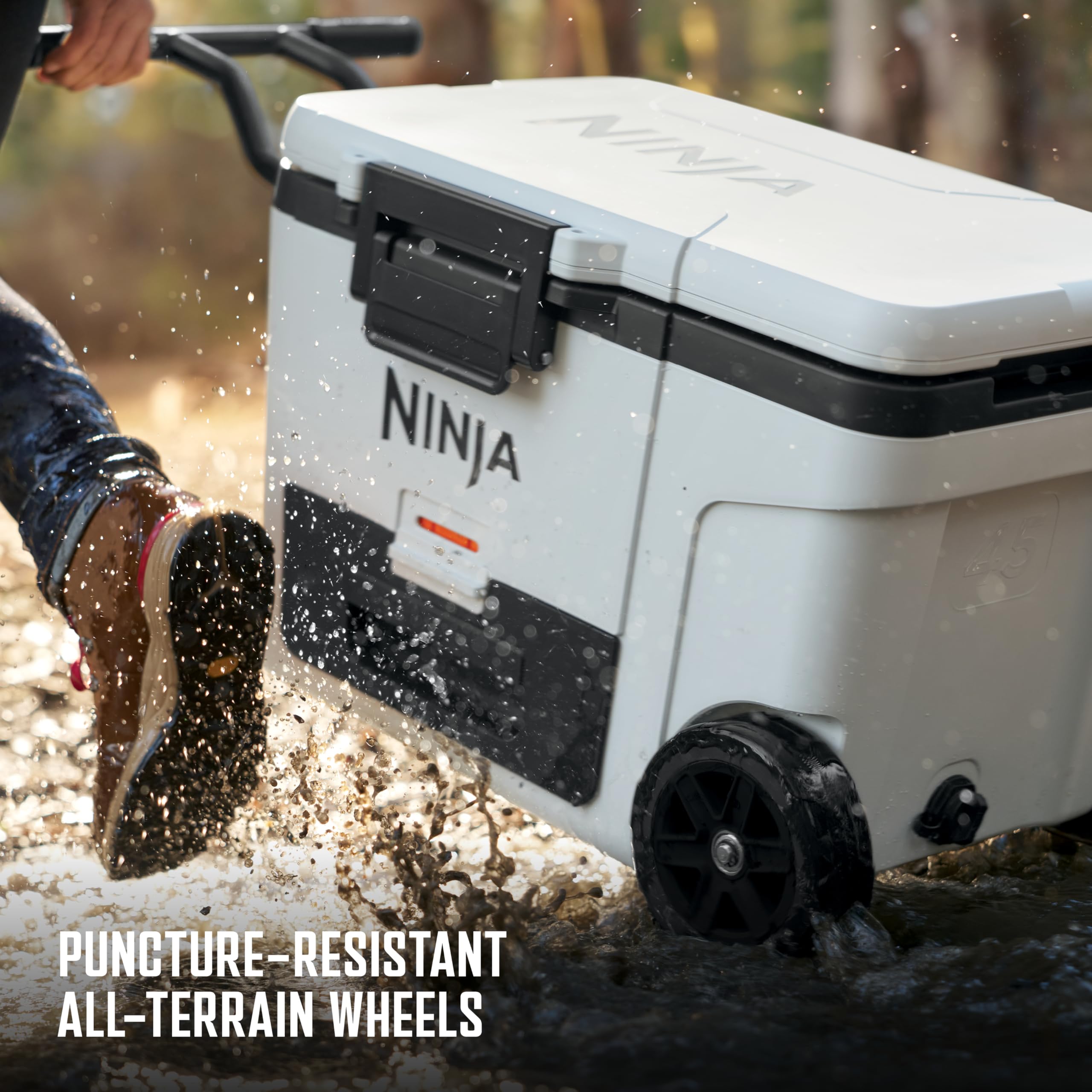 Ninja FrostVault | 65qt Wheeled Cooler with Cold Dry Zone | Integrated Fridge-Temp Dry Storage Drawer | Premium Heavy-Duty Insulated Cooler | Keeps Ice for Days | Charcoal Gray | FB265CG