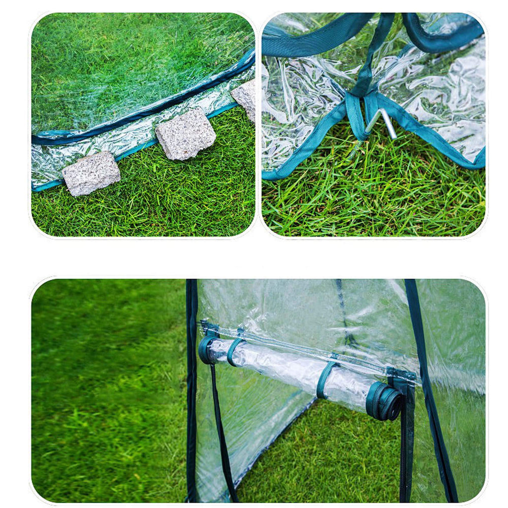 Porayhut Pop Up Greenhouse Tent,Portable X-Large Walk-in Flower House ,Indoor Outdoor Gardening Plant Sunshine Room with PE Mesh Cloth Cover for Protecting Plant from Cold Frost & Birds
