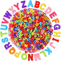 Augshy 700PCS White Letter Beads Alphabet Beads for Making DIY (6mm) | Premium Acrylic Cube Shape, Ideal Bracelets and Keychains, Large Hole Design for Easy Paracord Threading