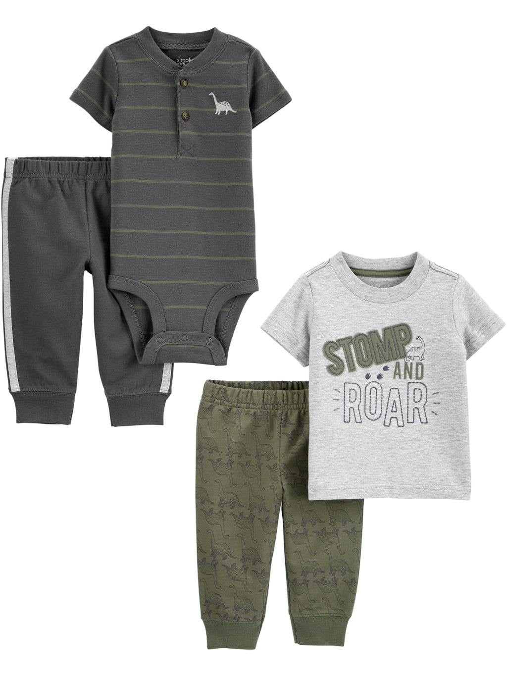 Simple Joys by Carter's Baby Boys 4-piece Bodysuit, Top, and Pant Set