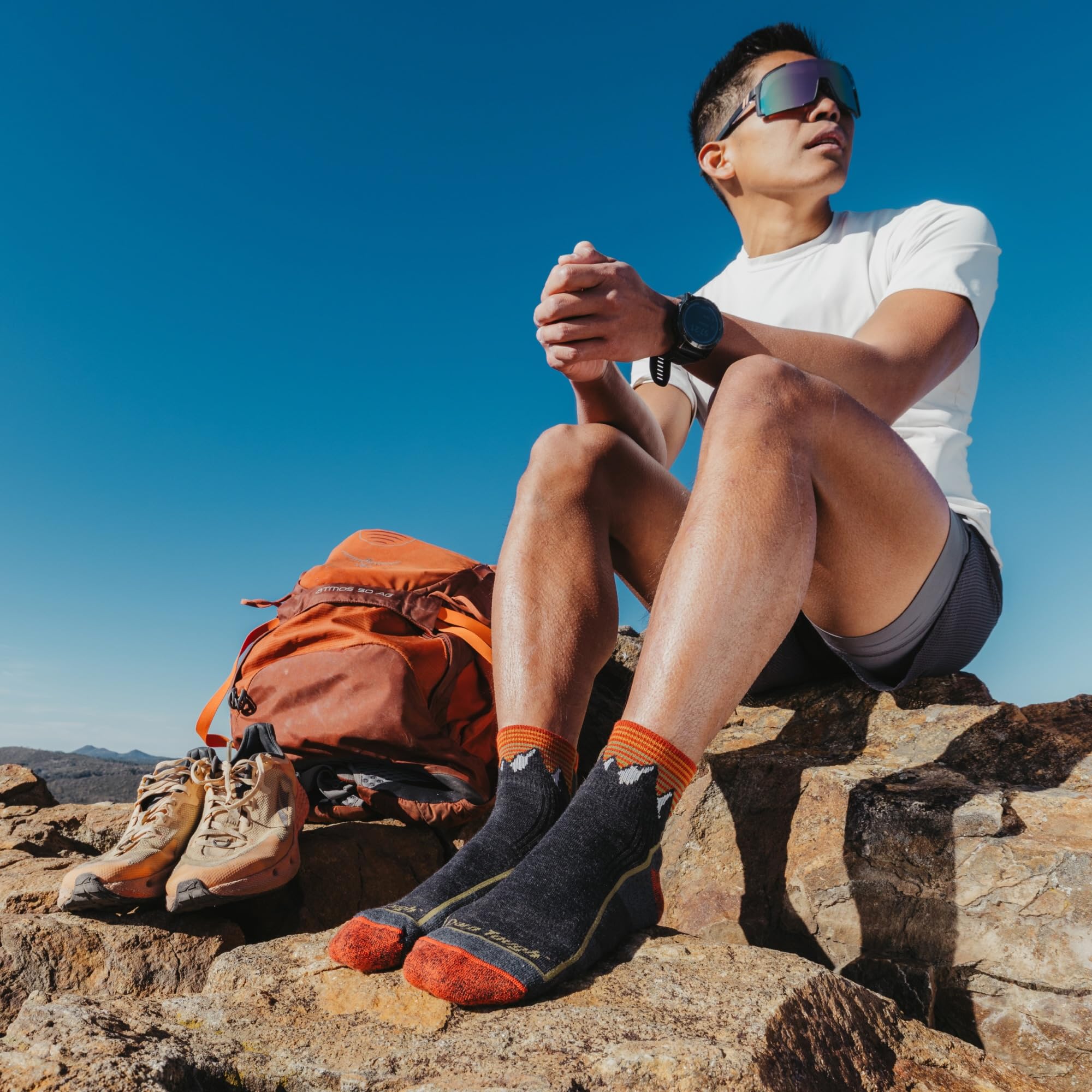 Darn Tough (Style 1959) Men's Hiker Quarter Midweight with Cushion Hiking Sock