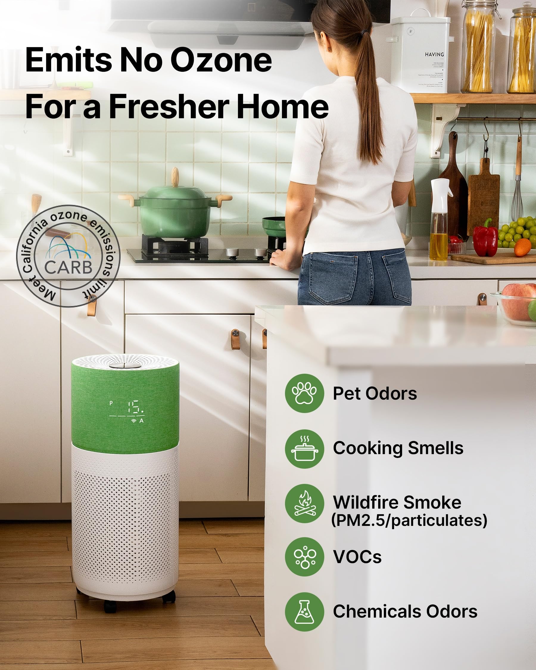 CleanForce Rainbow Cube | World’s First 4-in-1 Space-saving Air Purifier with Bluetooth Speaker, Wireless Charger & Aroma Diffuser | Swiss Tech，over 900ft² Coverage | Ultra-Quiet