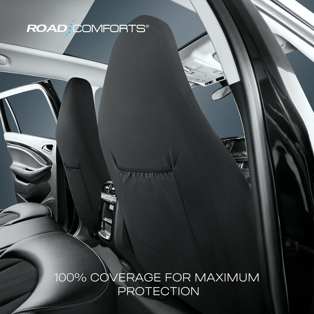 Road Comforts Baja Blanket Seat Covers Gray Diamond Bucket Seat Covers Low Back Full Set - Jacquard Fabric, Airbag Compatible, Universal Fits for Most Cars, Truck, SUV, Vans
