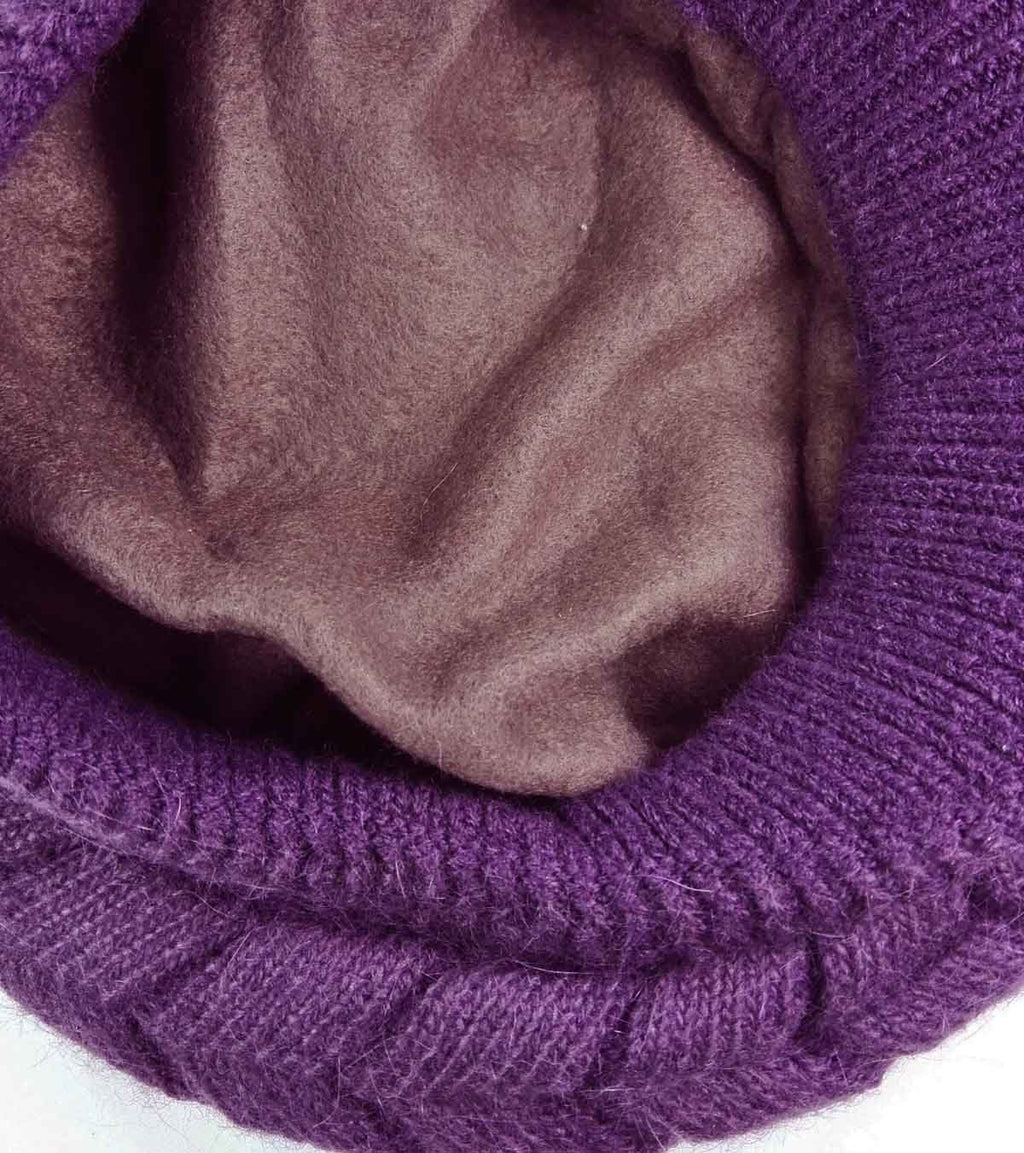 Women Winter Warm Knit Hat Wool Snow Ski Caps with Visor