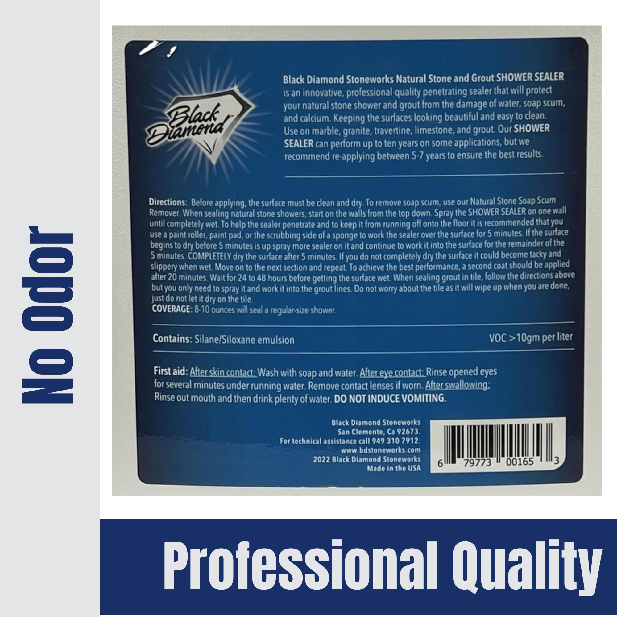 Natural Stone and Grout Penetrating Shower Sealer. Marble, Granite Travertine, Limestone. Protects Making Them Easy to Clean. Works Also on Grout in Tile, Ceramic, and Porcelain. 1-Quart