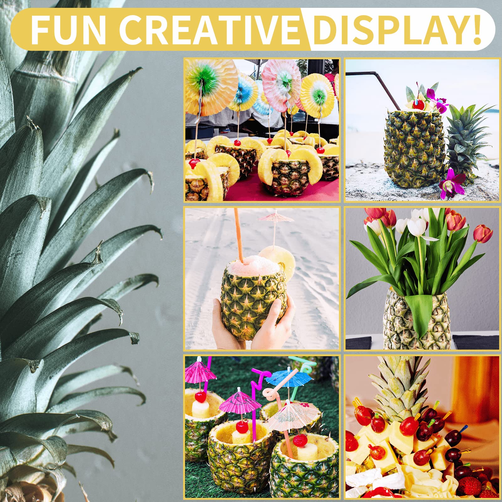 Pineapple Corer, [Upgraded, Reinforced, Thicker Blade] Newness Premium Pineapple Corer Remover, Stainless Steel Pineapple Core Remover Tool for Home & Kitchen with Sharp Blade for Diced Fruit Rings