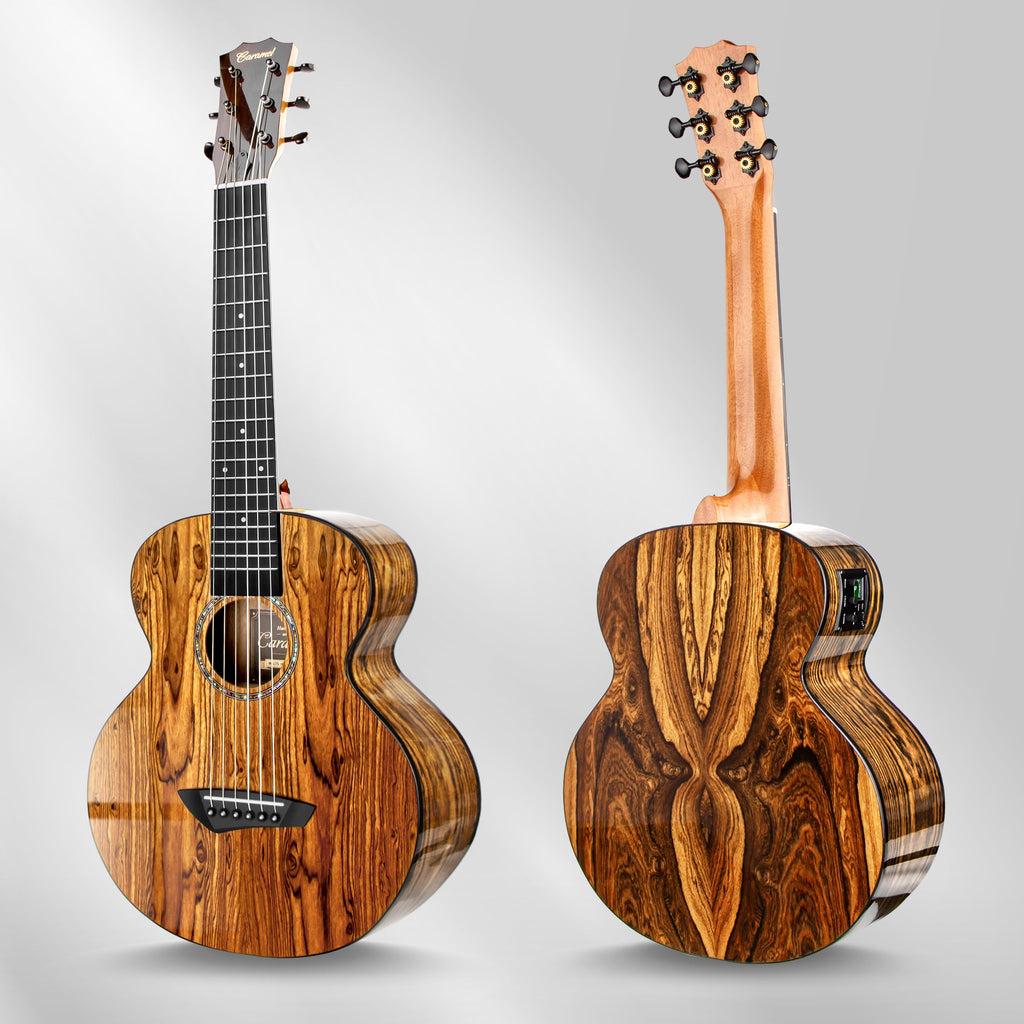 Caramel TEG95 Butterfly Bocote Glossy Tenor Acoustic & Electric Ukulele | 26-inch Handmade Professional Ukelele Kit with Accessories