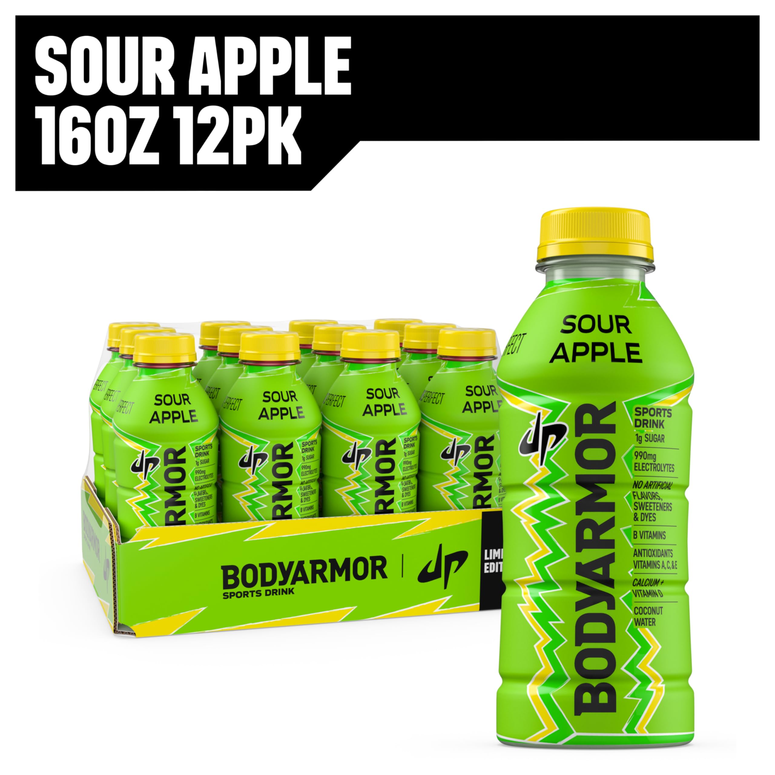 BODYARMOR Lyte Sports Drink Low-Calorie Beverage, Blueberry Pomegranate, Coconut Water Hydration, Natural Flavors with Vitamins, Potassium-Packed Electrolytes, 16 Fl Oz (Pack of 12)