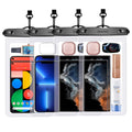 4 Pack 10.5“ Large Waterproof Phone Pouch - Underwater Clear Cell Holder - Universal Water Proof Dry Bag with Neck Lanyard for iPhone 16 Pro Max Samsung Galaxy with Heavy Case for Beach Swimming Pool
