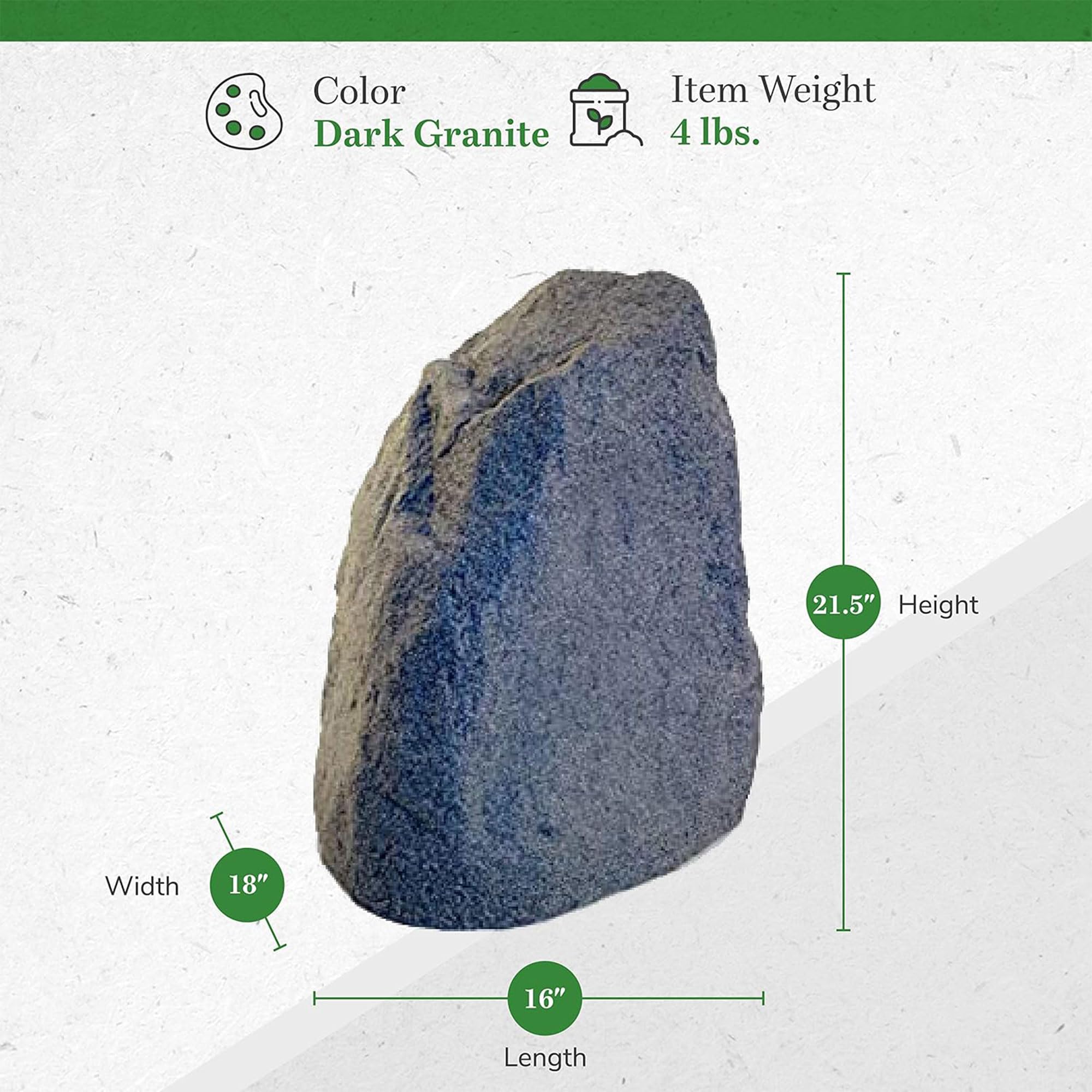 Algreen Faux Rock Cover, Decorative Accent for Garden & Landscaping, Warm Gray - Realistic Outdoor Hideaway for Pipes, Wells, Cable Boxes & Sprinkler Valves