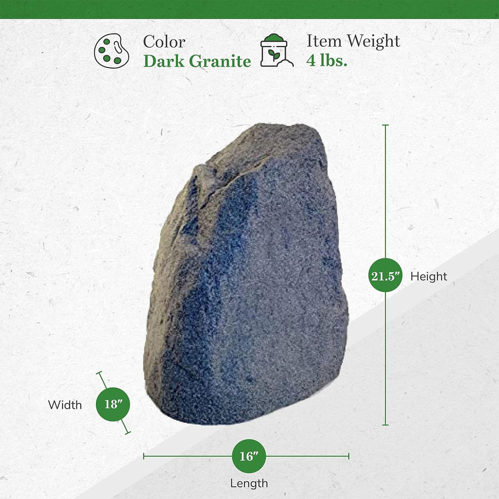 Algreen Faux Rock Cover, Decorative Accent for Garden & Landscaping, Warm Gray - Realistic Outdoor Hideaway for Pipes, Wells, Cable Boxes & Sprinkler Valves