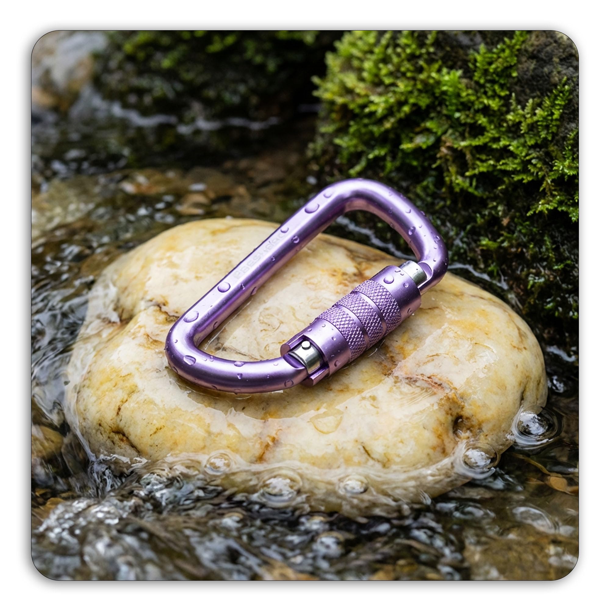 FresKaro 3inch 12kN-2698lbs Auto Locking Carabiner Clips, Solid D Shape, Heavy Duty 7075 Aluminum, Lightweight 1.09oz, Rust Proof, for Hammock, Hiking, Dog Leash, Keychain etc., Multi-Colors