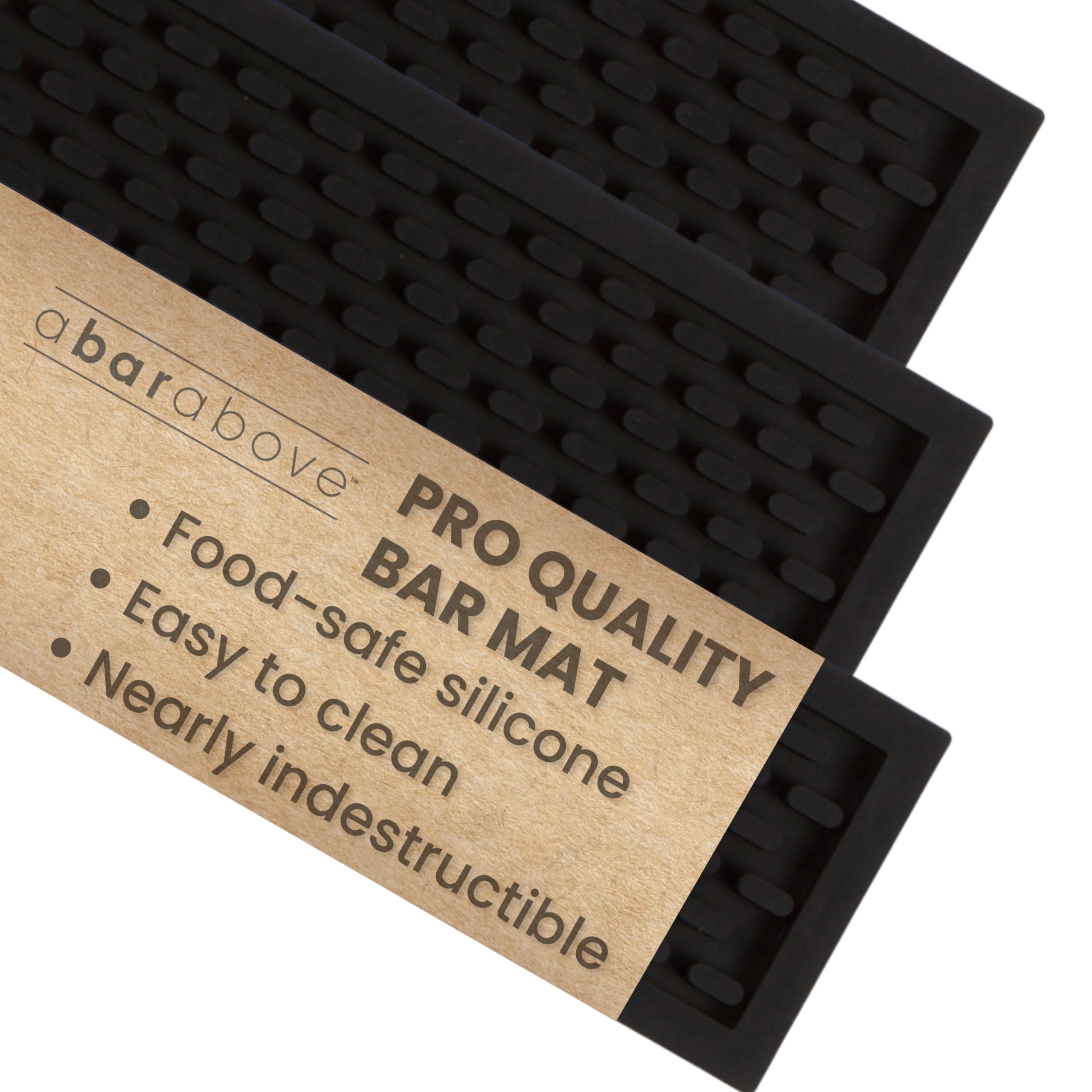 Premium A Bar Above Heavy Duty Bar Mat, Food Safe Silicone Mat, Mats for Bartending and Coffee, Commercial Strength Bartender Accessories, Dish Drying Mats for Kitchen Counter, Barista Accessories
