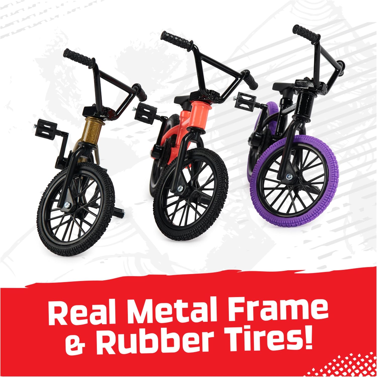 Tech Deck, BMX Finger Bike 3-Pack, Collectible and Customizable Mini BMX Bicycle Toys for Collectors, Kids Toys Ages 6 and Up (Amazon Exclusive)