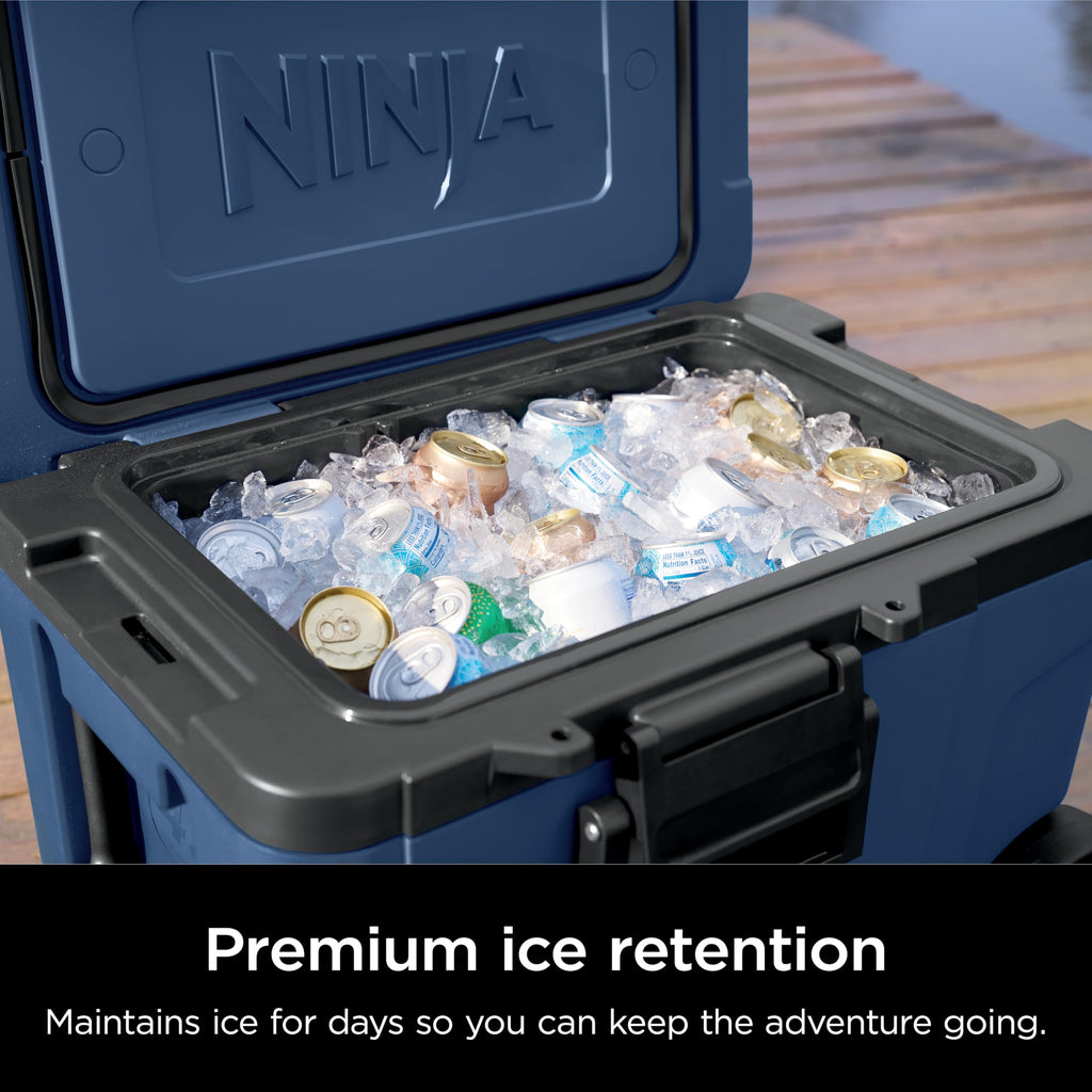 Ninja FrostVault | 65qt Wheeled Cooler with Cold Dry Zone | Integrated Fridge-Temp Dry Storage Drawer | Premium Heavy-Duty Insulated Cooler | Keeps Ice for Days | Charcoal Gray | FB265CG