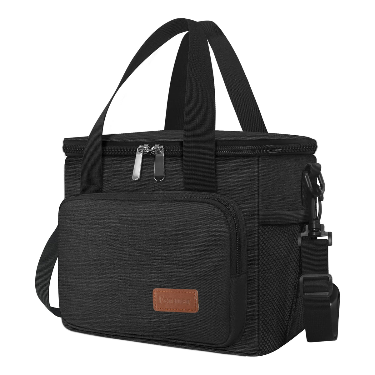 Femuar Lunch Bags for Women/Men, Insulated Lunch Bag for Work Office Picnic - Large Lunch Cooler Bag Leakproof Lunch Box with Adjustable Shoulder Strap for Adults - Grey (15L)