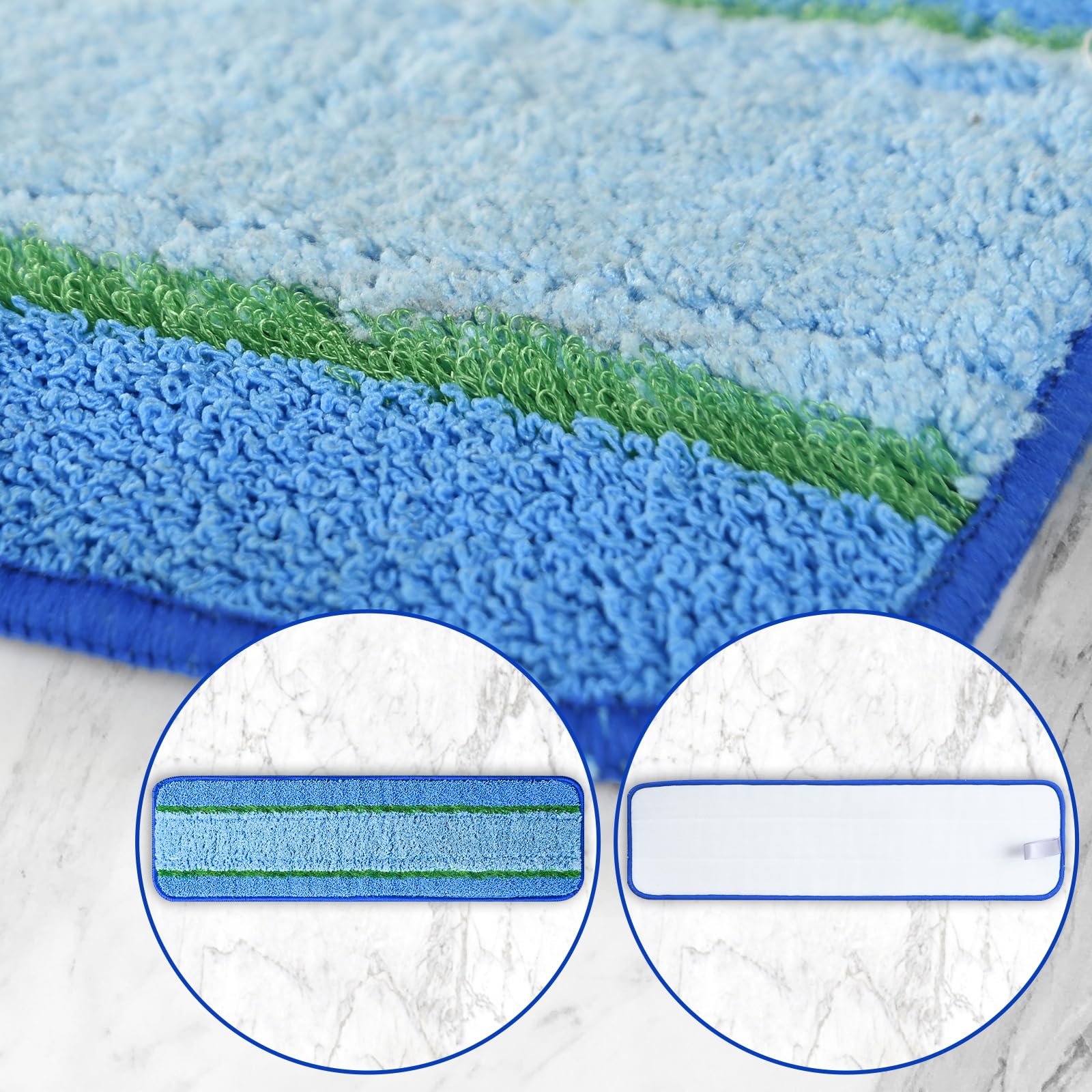 3 Pack Deep Clean Pads for Bona Family of Mops | Washable & Reusable Microfiber Cleaning Pad for Hardwood and Multi-Surface