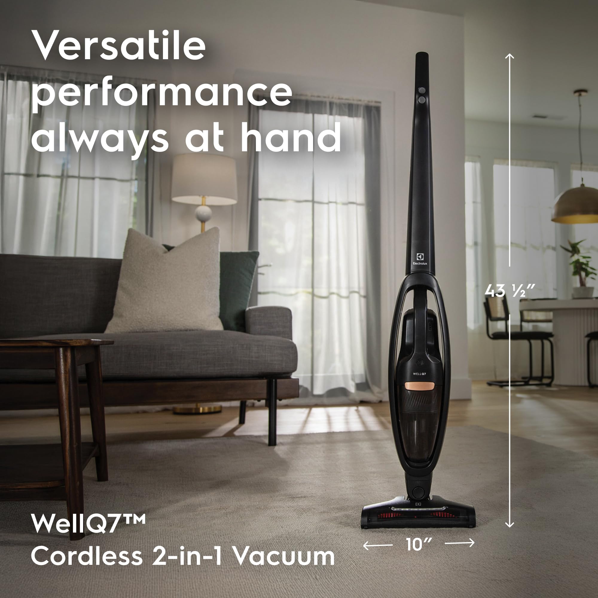 Electrolux WellQ7 Hard Floor Cordless 2-in-1 Vacuum with PowerPro Roller for Hard Surfaces, 50-Minute Run Time, 2 Power Modes, Soft Sand