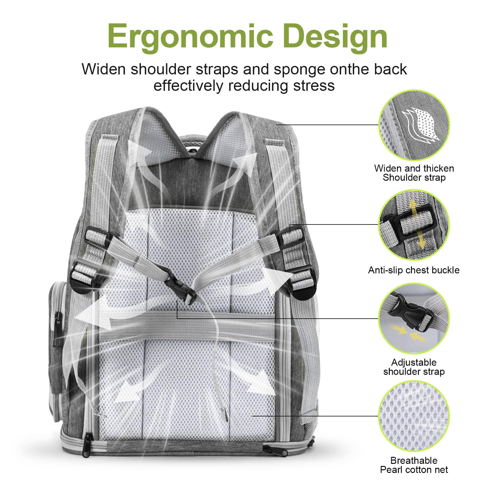 Cawypety Cat Backpack Carrier, Breathable Cat Carrier Large Space Bubble Pet Backpack for Kitty Small Dog up to 12lbs, Transparent & Foldable Pet Carrier for Travel Hiking (Black