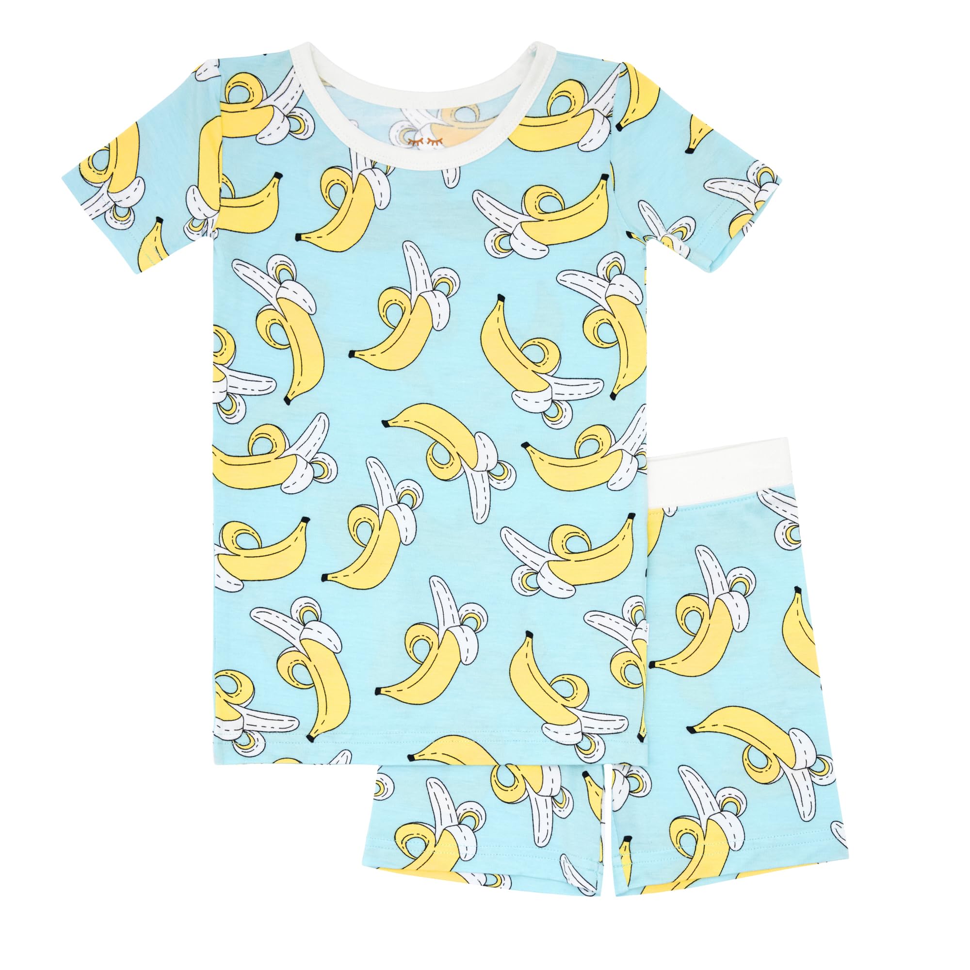 Little Sleepies Pajama Set w/Short Sleeve Shirt & Shorts, Viscose from Bamboo Toddler Pajamas, Girl & Boys Pajamas for Kids