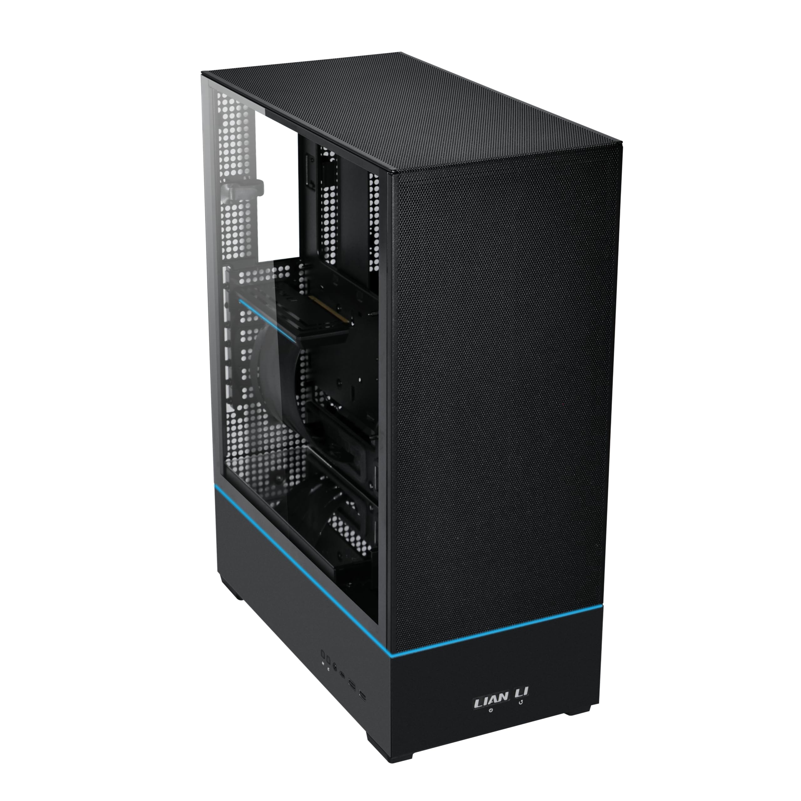 LIAN LI LANCOOL 207 Compact ATX RGB Gaming Computer Case, Airflow Optimized Mesh Panels Tower Chassis w/ 2x140mm ARGB,2x120mm PWM Fans Pre-Installed, USB Type-C Port, Tempered Glass Side Panel (Black)