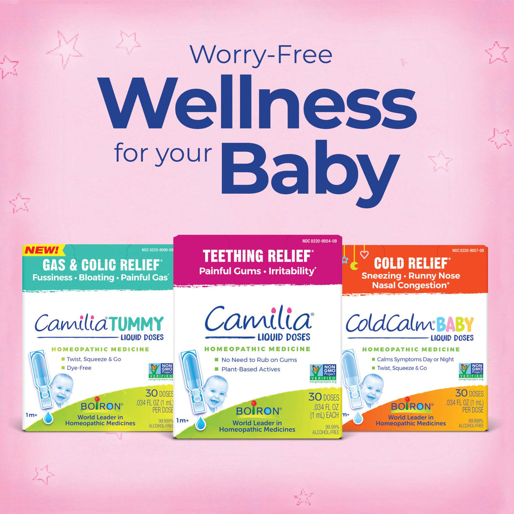 Boiron ColdCalm Baby Single-Use Drops for Relief from Cold Symptoms of Sneezing, Runny Nose, and Nasal Congestion - Sterile and Non-Drowsy Liquid Doses - 30 Count