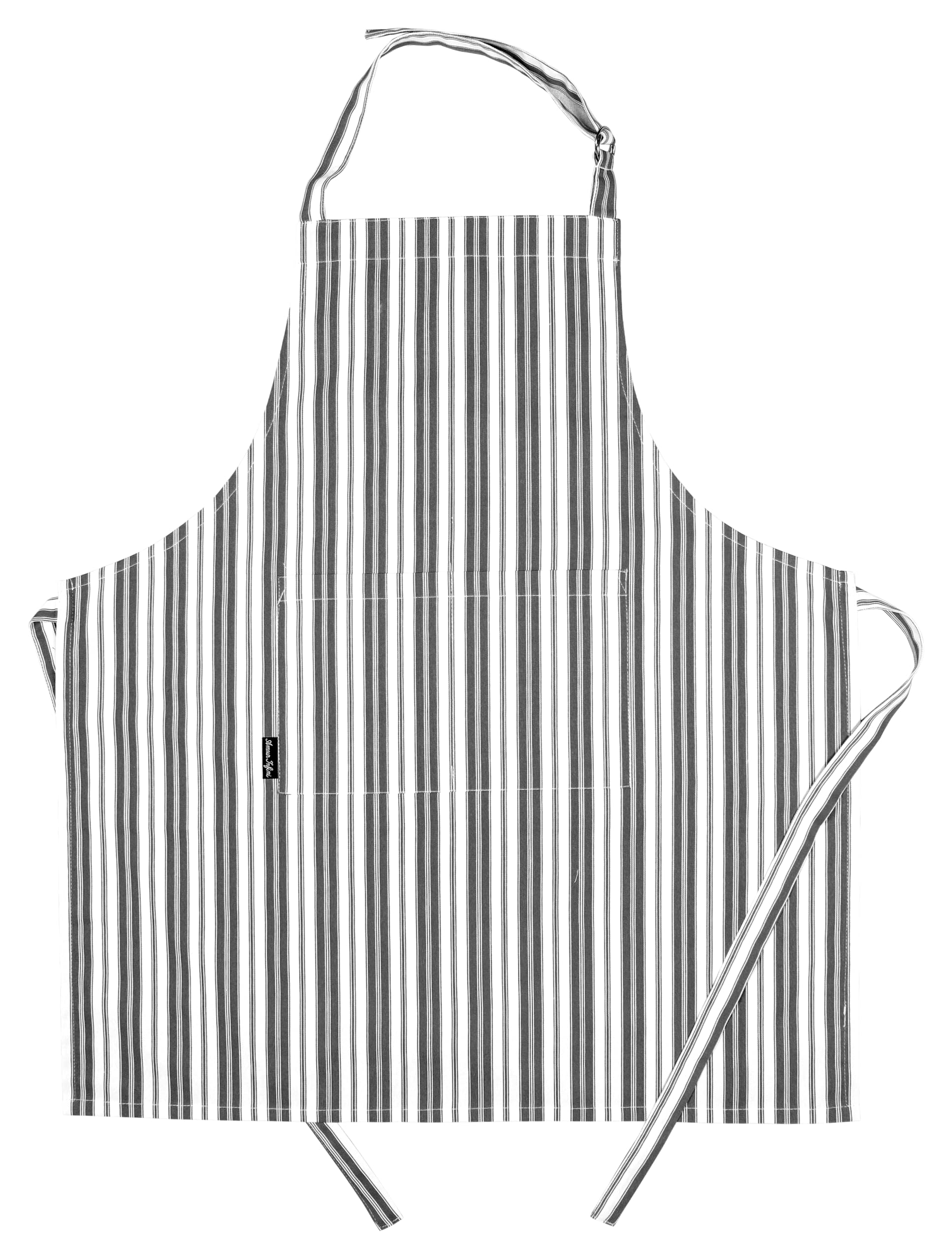AMOUR INFINI Cotton Aprons for Women with Pocket, Adjustable Strap & Waist Ties - Washable Aprons for Baking, Cooking, Gardening (27.5 x 33 Inches - Blooming Floral)