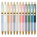 Linbsunne Ballpoint Pens Medium Point 1mm Pen with Super Soft Grip Ball Point Pen for Men Women Retractable Pens (Blue Ink+Black Ink+Red Ink)