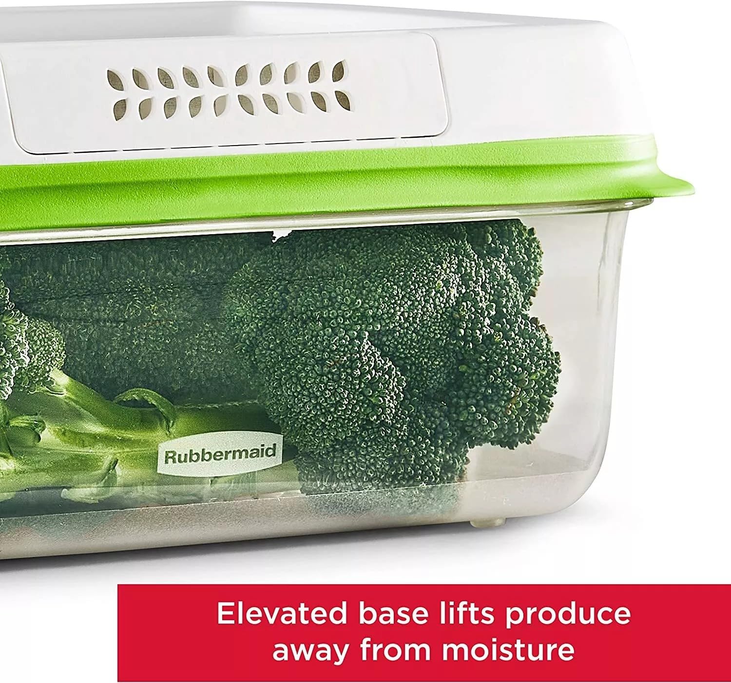 Rubbermaid 2114738 FreshWorks Saver, Medium Short Produce Storage Containers, 2-Pack, 4.6 Cup, Clear