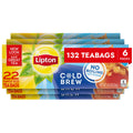 Lipton Cold Brew Iced Tea Bags, Family Size Zero Calories, Easy-To-Make with no boiling needed, 132 Total Tea Bags (22ct - Pack of 6)